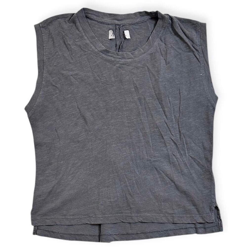 Rowan Women's Savannah Slub Cotton Muscle Tank Top Shirt in Bedrock